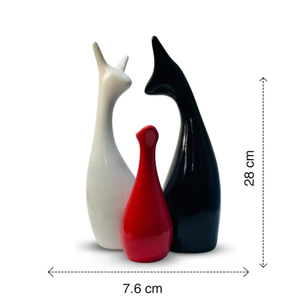 Red_Resin_Deer_Family_Ceramic_Decorative_Piece_For_Home,_Temple,_Office_Decor