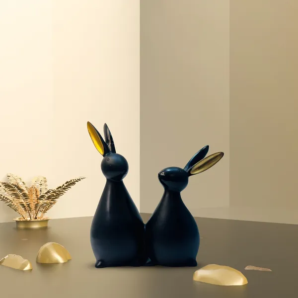 Black_Resin_Rabbit_Pair_Decorative_Piece_For_Home,_Temple,_Office_Decor