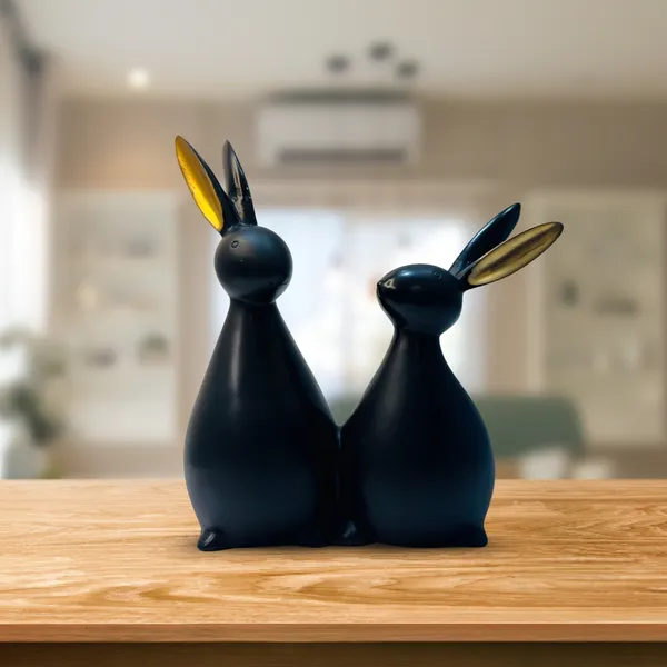 Black_Resin_Rabbit_Pair_Decorative_Piece_For_Home,_Temple,_Office_Decor