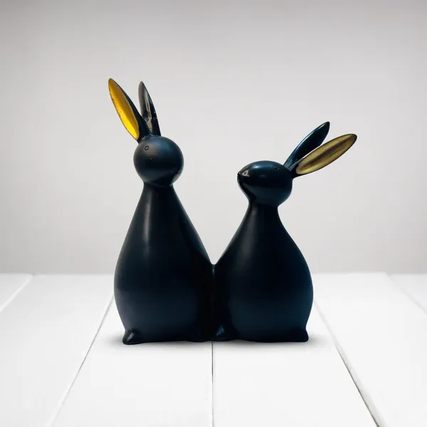 Black_Resin_Rabbit_Pair_Decorative_Piece_For_Home,_Temple,_Office_Decor
