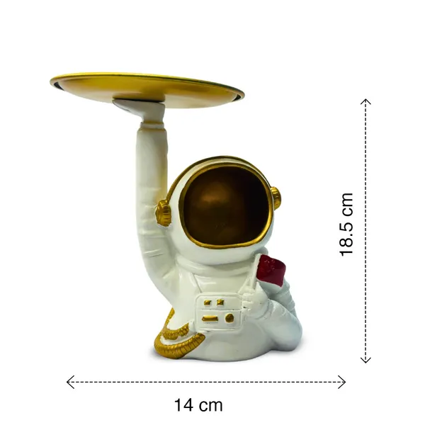 White_&_Gold_Resin_Astronaut_Decorative_Piece_For_Home,_Temple,_Office_Decor