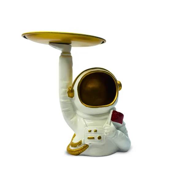 White_&_Gold_Resin_Astronaut_Decorative_Piece_For_Home,_Temple,_Office_Decor