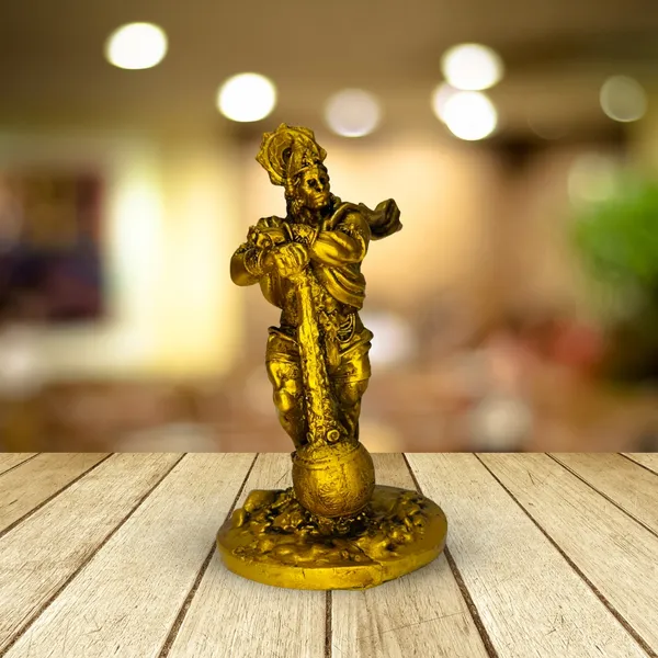 Gold_Resin_Bahubali_Hanuman_4_Inch_Divine_Idol_For_Home,_Temple,_Office_Decor