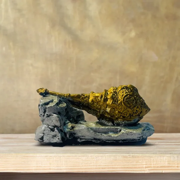 Grey_&_Gold_Resin_Hanuman_Gada_Divine_Idol_For_Home,_Temple,_Office_Decor