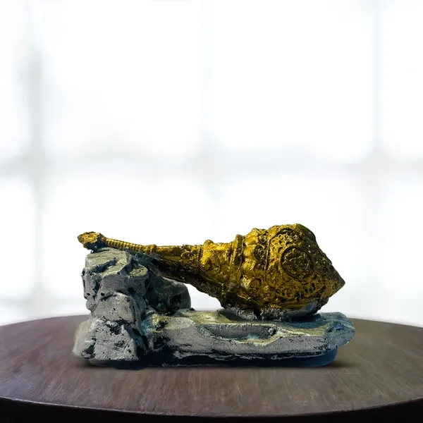 Grey_&_Gold_Resin_Hanuman_Gada_Divine_Idol_For_Home,_Temple,_Office_Decor
