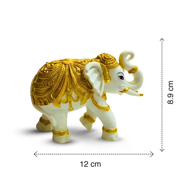 White_&_Gold_Resin_Elephant_Elegant_Showpiece_For_Home,_Temple,_Office_Decor