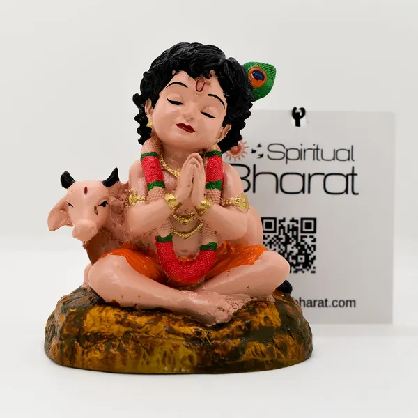 Beige_Bal_Kishan_With_Cow_Resin_Divine_Idol_For_Home,_Temple,_Office_Decor