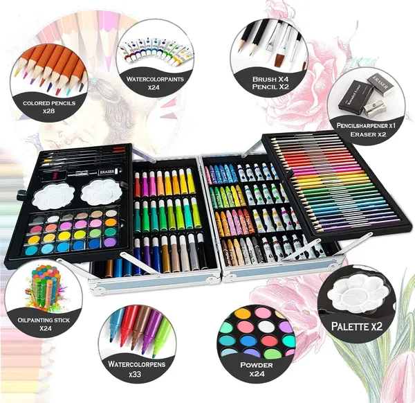 145-Piece_Art_Supplies_Set_For_Kids_(_Multicolor)