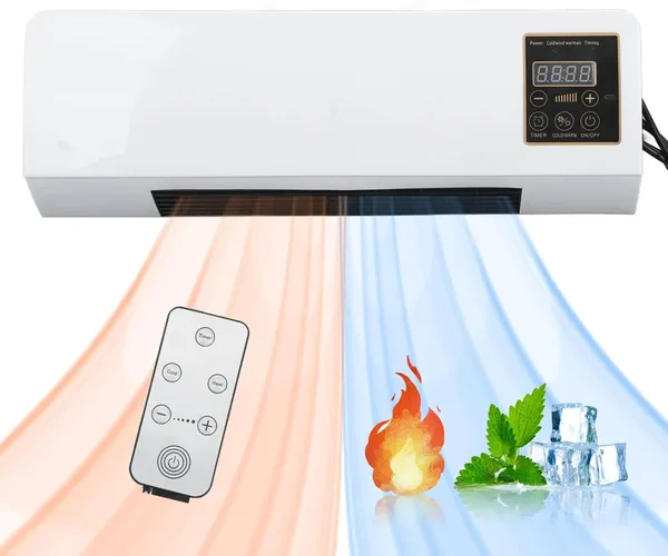 _White_Air_Conditioner,_Low_Noise_1800_W_Fast_Heating_8H_Timer,_Fan_With_Remote_Control_Air_Conditioner_For_Bedroom