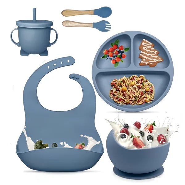 Blue_Bpa_Free_6Pcs_Silicone_Baby_Feeding_Set_-_Dishwasher_Safe_Toddler_&_Baby