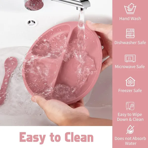 Pink_Bpa_Free_6Pcs_Silicone_Baby_Feeding_Set_-_Dishwasher_Safe_Toddler_&_Baby