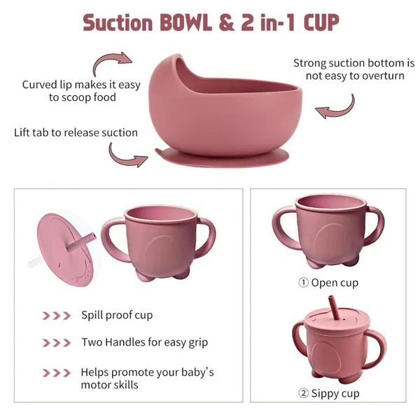 Pink_Bpa_Free_6Pcs_Silicone_Baby_Feeding_Set_-_Dishwasher_Safe_Toddler_&_Baby