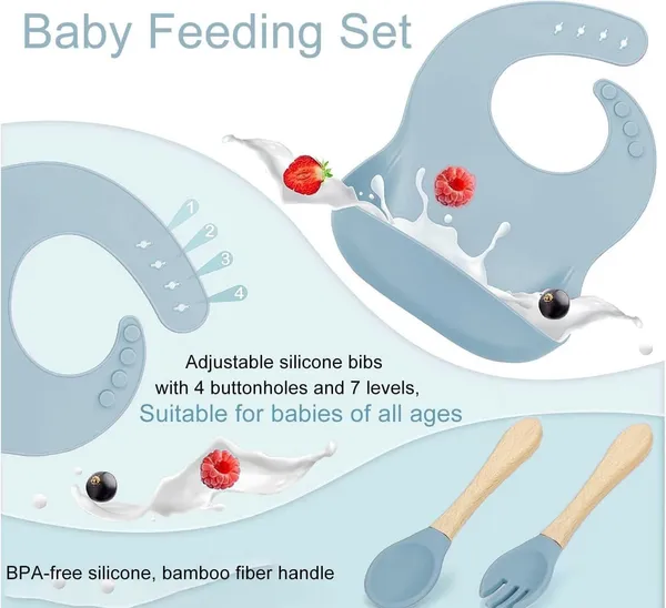 Sky_Blue_Bpa_Free_6Pcs_Silicone_Baby_Feeding_Set_-_Dishwasher_Safe_Toddler_&_Baby