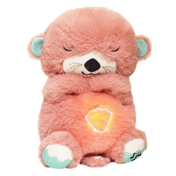 Breathing_Teddy_Bear_Otter_Soft_Toys_for_Kids_Baby_Girls_Wine_Colour_|_Glowing_Music_for_Baby_Sensory_Sleep_|_Lights_Rhythmic_Simulation_Plush_with_Soothing_Sound_|_Best_Birthday_Gift_(Multicolor)