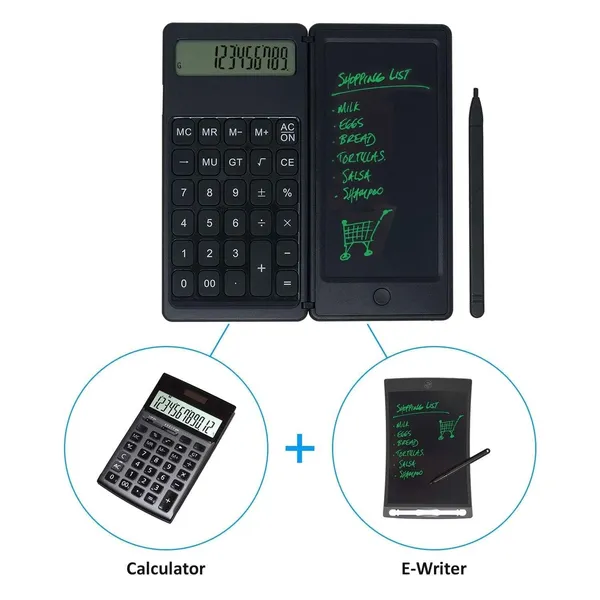 Black_Calculator_With_Writing_Pad_12_Digit_Pocket_Foldable_Design