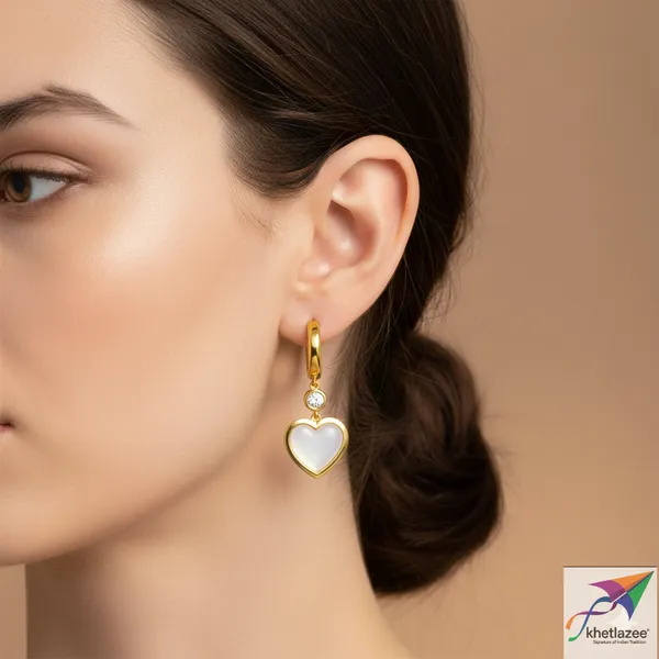 White_Heart_Drop_Hoop_Earring_For_Women