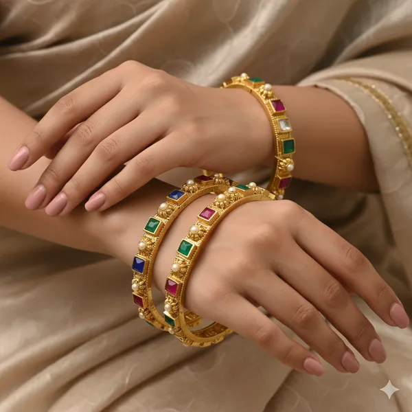 Golden_Alloy_Artificial_Stone_And_Beads_Bangles_For_Women