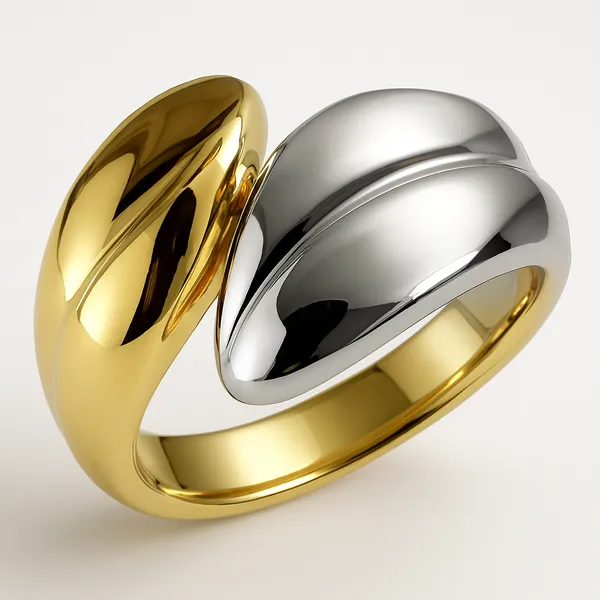 Two_Tone_Golden_And_Silver_Alloy__Bracelet_For_Women