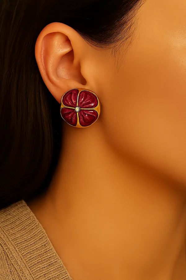 Maroon_Alloy_Artificial_Beads_And_Stone_Minakari_Earring_For_Women