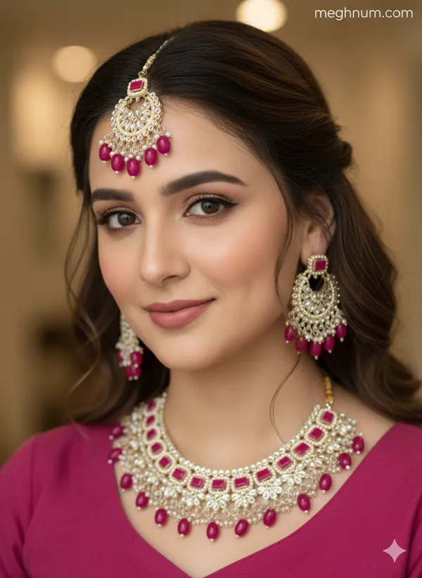 Gold_Plated_Necklace_Set_With_Mang_Tikka
