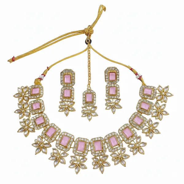 Golden_Alloy_Artificial_Stone_And_Beads_Necklace_For_Women