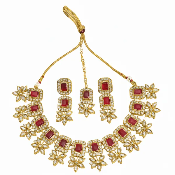 Golden_Alloy_Artificial_Stone_And_Beads_Necklace_For_Women