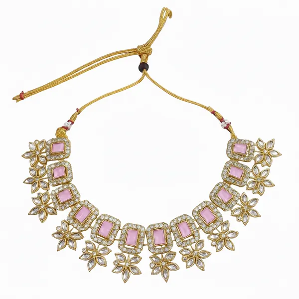 Golden_Alloy_Artificial_Stone_And_Beads_Necklace_For_Women