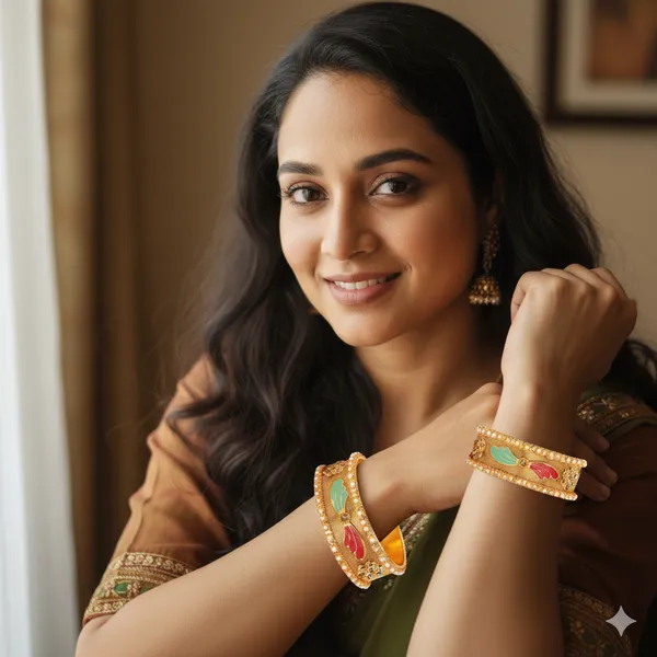 Golden_Alloy_Artificial_Stone_And_Beads_Bangles_For_Women