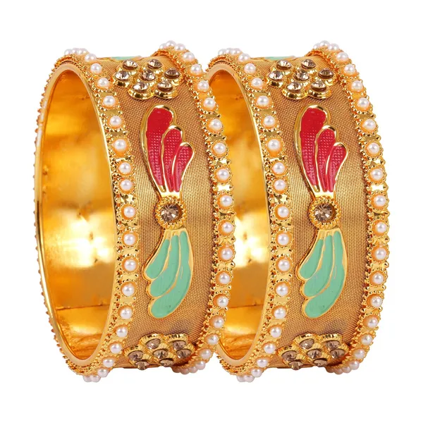 Golden_Alloy_Artificial_Stone_And_Beads_Bangles_For_Women