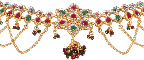 Multicolor_Alloy__Crystal_Waist_Band_For_Women
