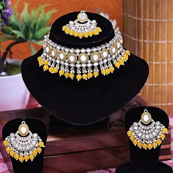 Alloy_Gold_Plated_Necklace_Set_For_Women