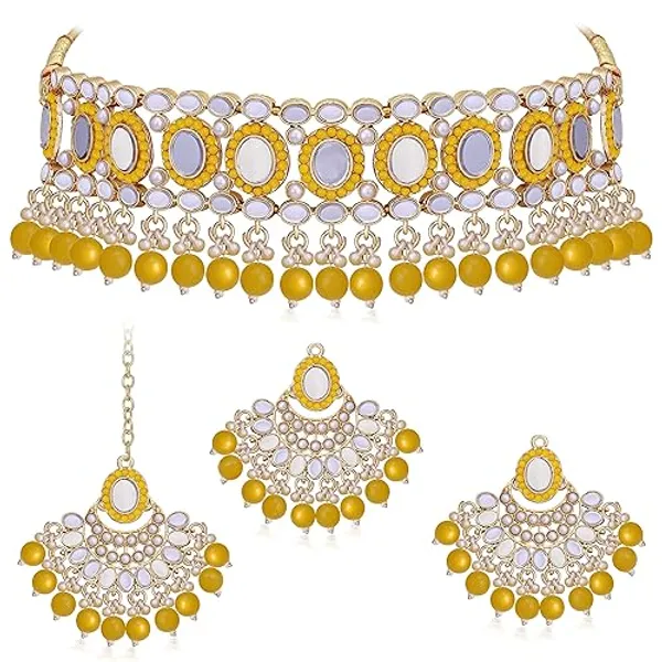 Alloy_Gold_Plated_Necklace_Set_For_Women