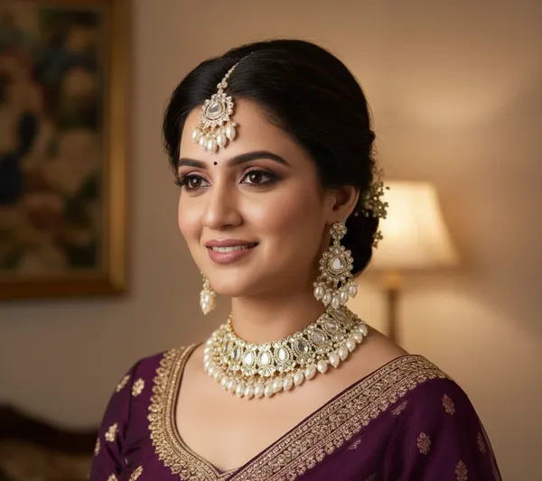 Gold_Plated_Alloy_Necklace_Set_With_Mang_Tikka