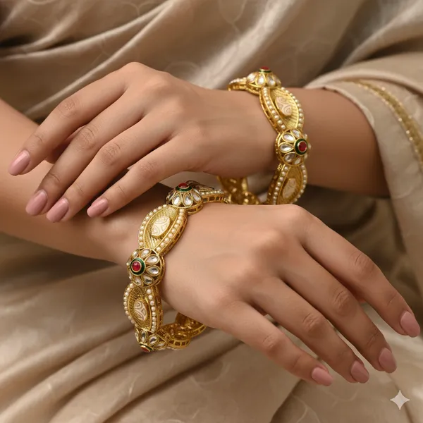 Gold_Plated_Alloy_Bangles_For_Women_And_Girl