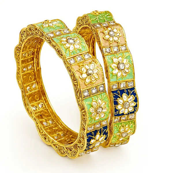 Golden_Alloy_Artificial_Stone_And_Beads_Bangles_For_Women