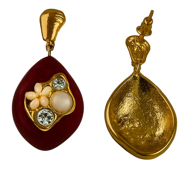 Maroon_Alloy_Artificial_Beads_And_Stone_Minakari_Earring_For_Women