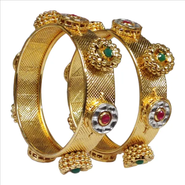 Golden_Alloy_Artificial_Stone_And_Beads_Bangles_For_Women