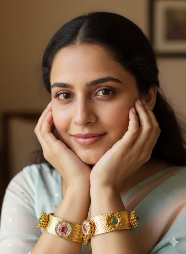 Golden_Alloy_Artificial_Stone_And_Beads_Bangles_For_Women