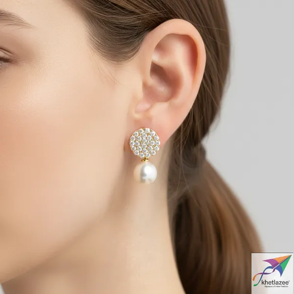 Diamond_With_Pearl_Earrings