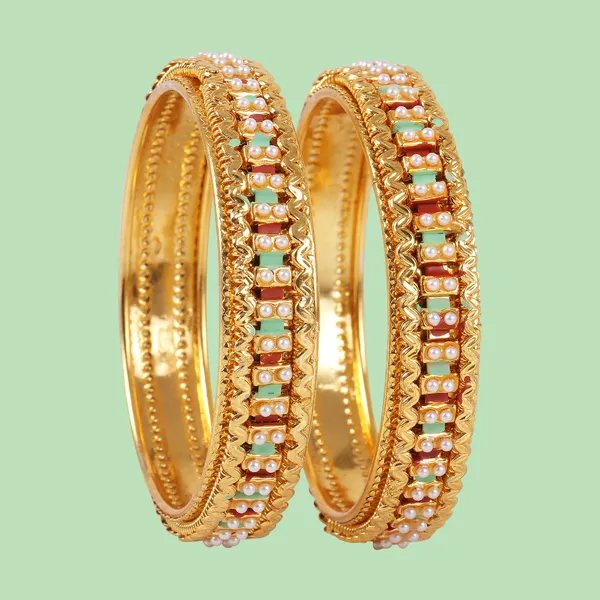 Golden_Alloy_Artificial_Stone_And_Beads_Bangles_For_Women