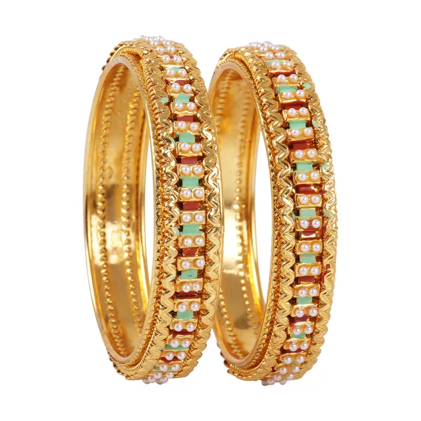 Golden_Alloy_Artificial_Stone_And_Beads_Bangles_For_Women