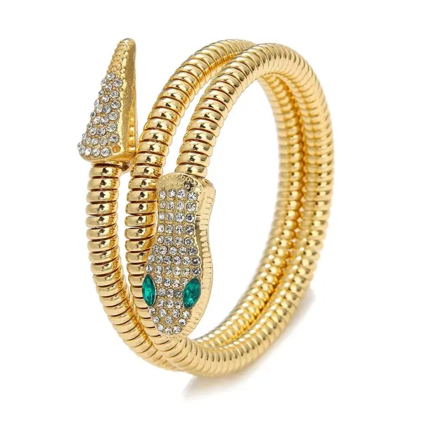 Golden_Brass_Artificial_Diamond_Snake_Bracelet_For_Women