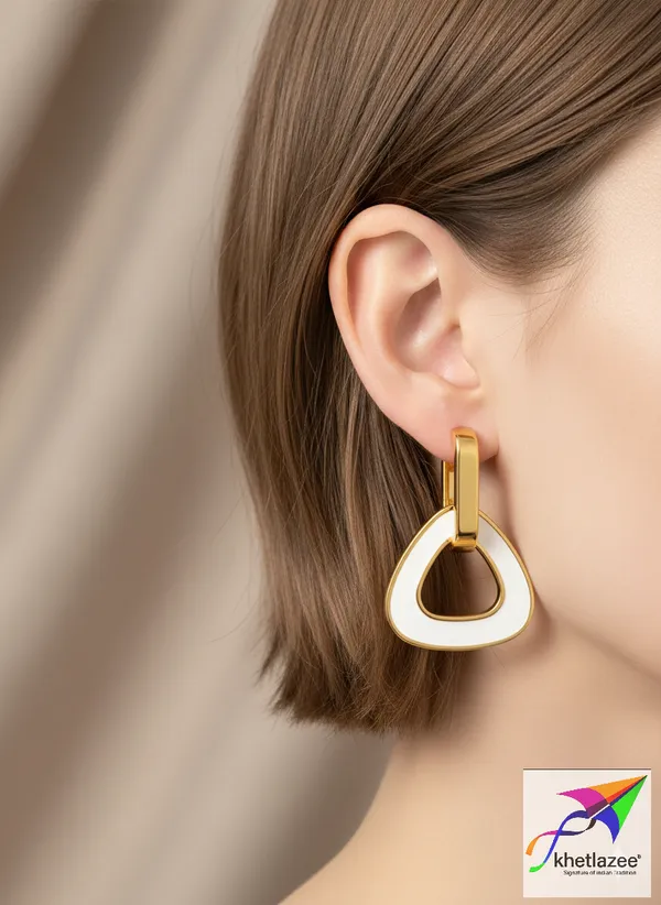 Golden_Linked_Triangle_Earring_For_Women