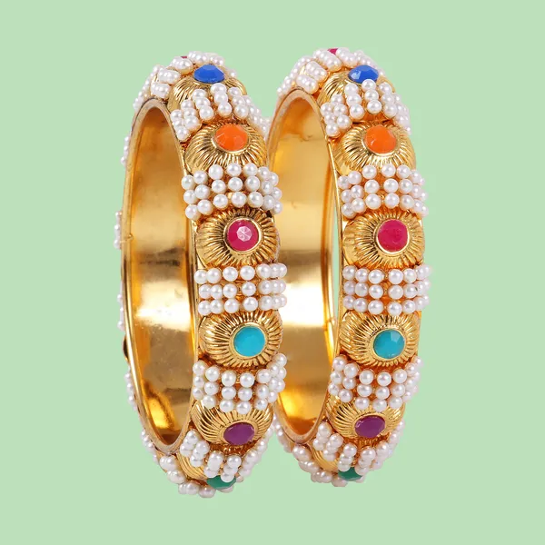 Golden_Alloy_Artificial_Stone_And_Beads_Bangles_For_Women