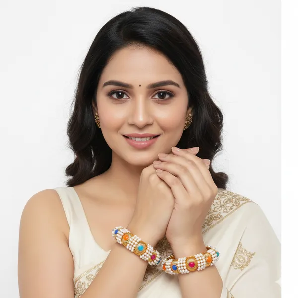 Golden_Alloy_Artificial_Stone_And_Beads_Bangles_For_Women