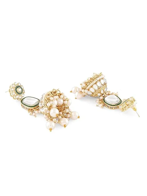 khetlazee_Traditional_Kundan_Pearl_Bridal_Jewellery_Set_with_Green_Meenakari,_Layered_Necklace,_Earrings,_Maangtikka_for_Women