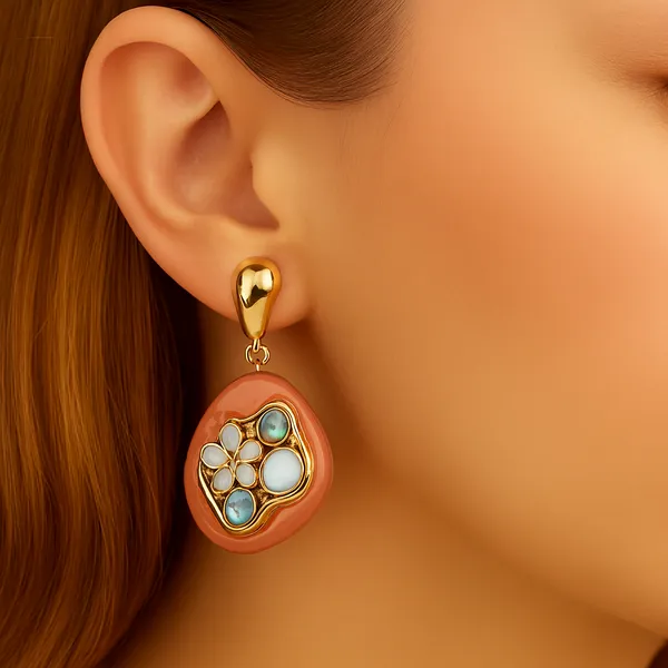 Orange_Alloy_Artificial_Beads_And_Stone_Minakari_Earring_For_Women