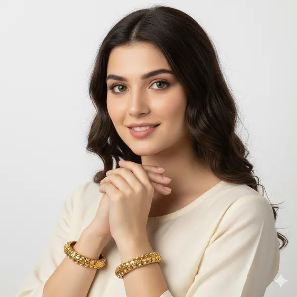 Golden_Alloy_Artificial_Stone_And_Beads_Bangles_For_Women