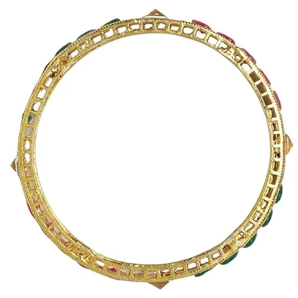 Golden_Alloy_Artificial_Stone_And_Beads_Bangles_For_Women