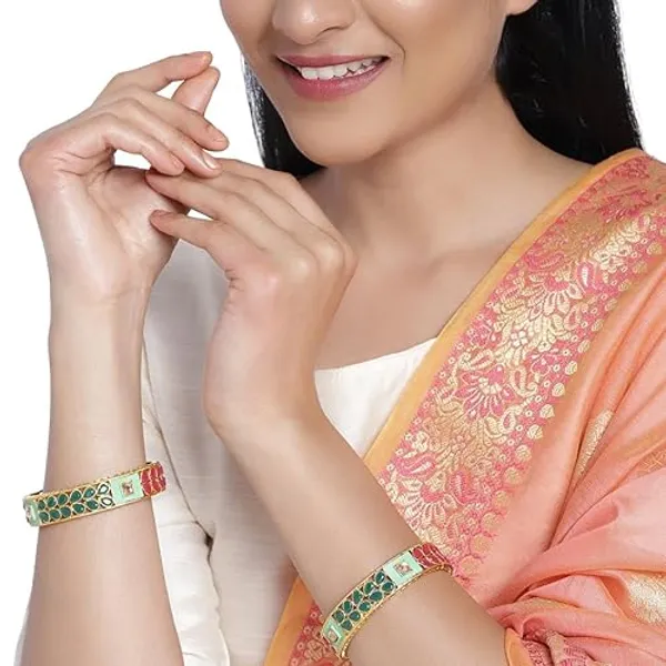 Golden_Alloy_Artificial_Stone_And_Beads_Bangles_For_Women